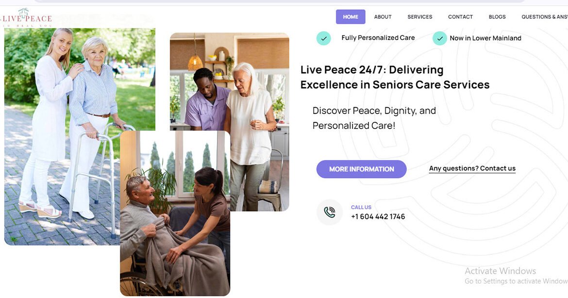 Live Peace 24/7: Delivering Excellence in Seniors Care Services