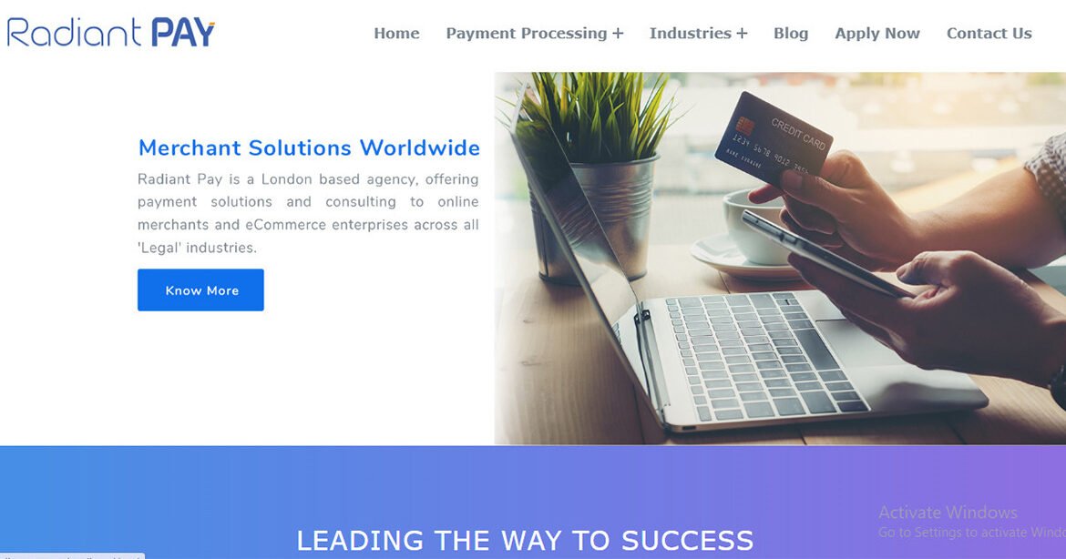 Radiant Pay Home Page